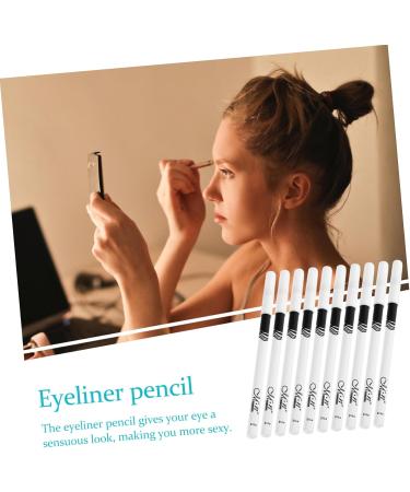 BIUDECO 40 Pcs Lying Silkworm Eyeliner Eyeshadow Pen Brow Pencil Highlight Pencil Gel White Wooden Pole - Buy Online on GoSupps.com