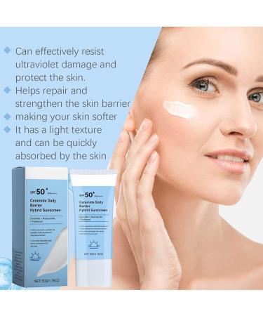 Ceramide Daily Barrier Hybrid Sunscreen SPF 50+ PA++++ Cream with Ceramide Korean Skin Barrier Repair Moisturizer for Dry and Sensitive Skin 120 Hours Long-Lasting Hydration - Buy Online on GoSupps.com