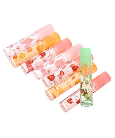 CLISPEED Lot de 8 Gloss L vres Transparents Hydratants Parfum s aux Fruits Brillant Protecteur Format Compact pour ges Vari s Soin L vres S ches Hiver