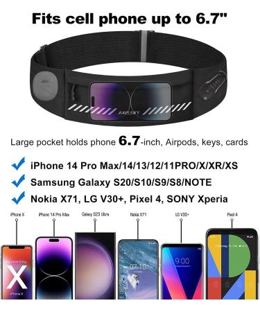 Waterproof Running Belt for Cell Phone | 3-Pocket Hip Pocket Bag for Jogging - Unisex Sports Belt Up to 7 - Perfect for Men & Women - Buy Online on GoSupps.com
