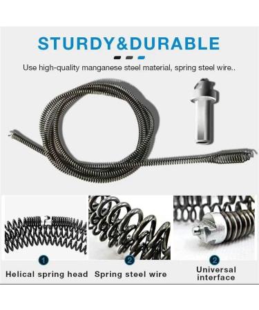 1M Pipe Dredging Tool - Spring Pipe Unblocker for Bathroom & Kitchen Drain Cleaning | Clogged Sewer Remover - Buy Online on GoSupps.com