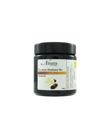 Naturra white organic shea butter 100g glass deodorized from organic farming