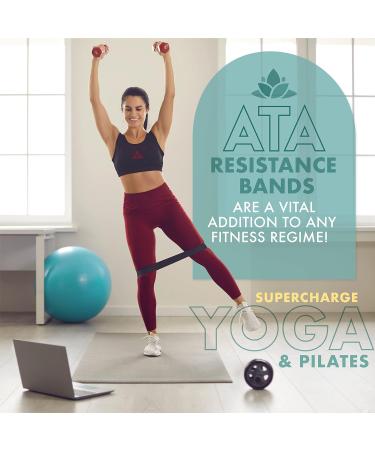 Resistance Bands Set - 5 Levels for Men and Women, Ideal for Yoga, Pilates, Strength Training - Home Workout with Free E-Guide - Buy Online on GoSupps.com