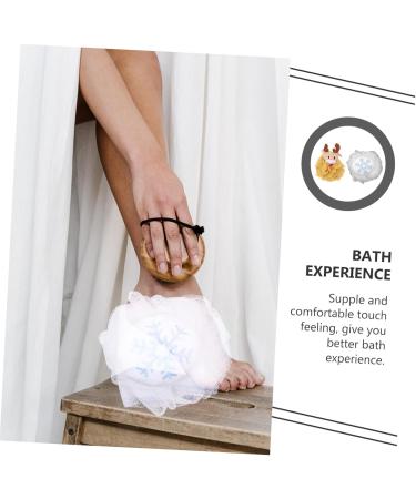 2pcs Bath Ball Shower Puff & Loofah Set | Holiday Bath Scrubber & Back Scrubber | Premium Shower Sponge Pouf - Buy Online on GoSupps.com