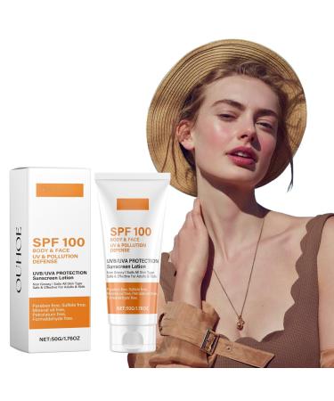Face Sunscreen SPF 100 SPF Moisturizer Lightweight under Makeup Travel Essentials Summer Essentials Skin Care Sunscreen
