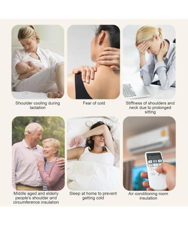 Visiblurry Warm Shoulder Pad - Comfortable Neck Wrap for Seniors | Safe & Cozy Relief in Air-Conditioned Rooms - Gray - Buy Online on GoSupps.com