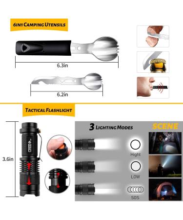 ANTARCTICA 60 in 1 EDC Gear Emergency Survival Kit for Men - Outdoor Tool Set for Camping, Hiking, Climbing Car - Includes Bracelet, Whistle, Flashlight, Pliers, Pen, Wire Saw - Buy Online on GoSupps.com
