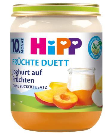 HiPP Organic Fruit Duet Yoghurt on Fruit Pack of 6 (6 x 160g) - Buy Online on GoSupps.com