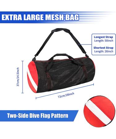 Sports Duffle Bag  Extra Large Mesh Dive Beach Bags and Totes with Shoulder Strap for Scuba Diving and Snorkeling Gear & Equipment  Wet Swimming  Travel  and Gym Workout Large-Red - Buy Online on GoSupps.com