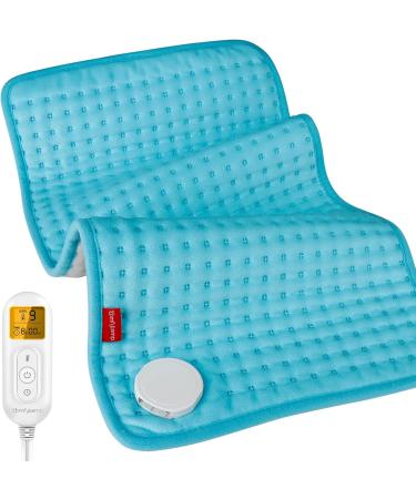 Comfytemp Electric Heating Cushion - 9 Temperature Levels Washable 31x61cm with Velcro 1-9H Auto Switch-Off Ideal for Back Shoulder and Leg Relief - International Shipping Available - Buy Online on GoSupps.com