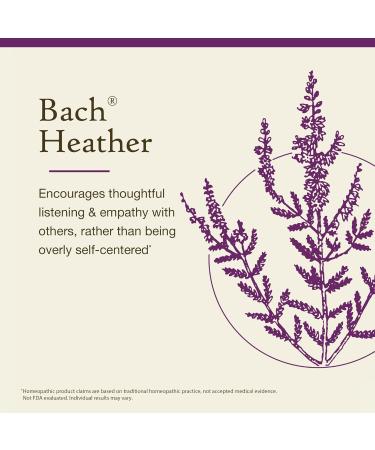 Bach Original Flower Remedies Heather - Empathize & Listen - Natural Homeopathic Flower Essence for Emotional Balance - Vegan Gluten Free Sugar Free - 20mL Dropper - Buy Online on GoSupps.com