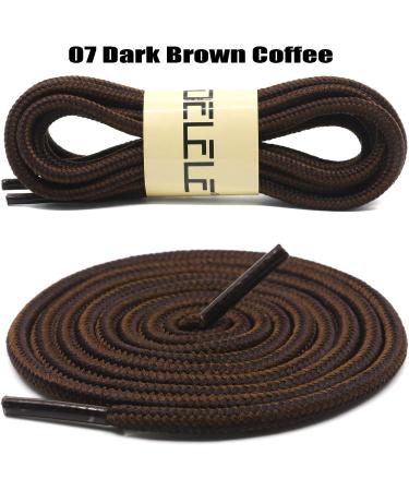 DELELE 2 Pair Round Boot Laces 55 Inch - Dark Brown Coffee - Buy Online on GoSupps.com