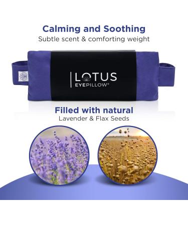 Lotus Weighted Lavender Eye Pillow | Aromatherapy Sleep Mask for Meditation & Relaxation | Hot/Cold Pack for Headache Relief | Royal Blue - Buy Online on GoSupps.com