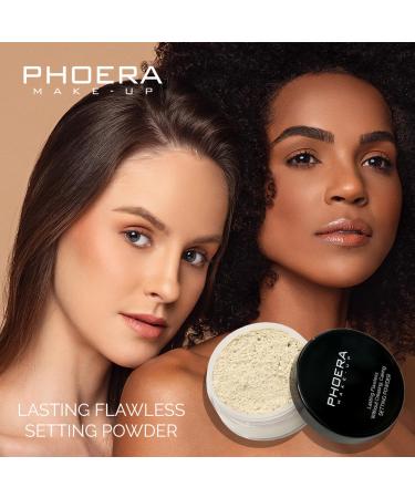PHOERA Foundation PHOERA CC+ Cream Color Correcting Anti Aging Hydrating Serum &SPF 25+ PHOERA Primer PHOERA Foundation Face Powder Soft Focus Setting Powder - Buy Online on GoSupps.com