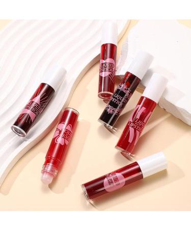 Non-Sticky Lip Gloss | Liquid Lipstick | 6 Shades Roll-On Moisturizing for Women and Girls - Everyday Wear Travel Beach Night Out Weekend - Buy Online on GoSupps.com