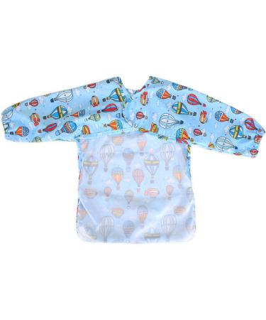 Luxja Baby Waterproof Long Sleeve Bib for Toddlers (6-24 Months) - Hot Air Balloon Design - Buy Online on GoSupps.com