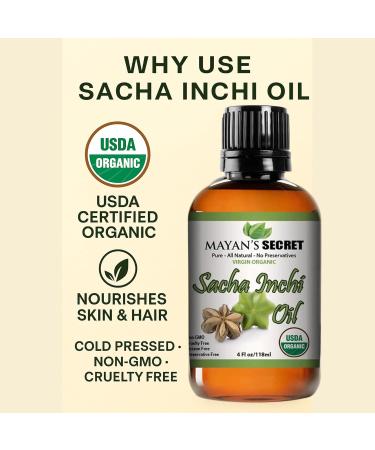 Mayan's Secret Sacha Inchi Oil - USDA Certified Organic Omega-3-6-9 - Buy Online on GoSupps.com