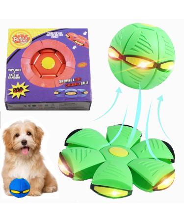 BOPELMALLS 2023 New Pet Toy Flying Saucer Ball Flying Saucer Ball Dog Toy Pet Toy Flying Saucer Flying Saucer Dog Toy Pet Flying Saucer Ball Flying Saucer Ball for Dog Green-6Light