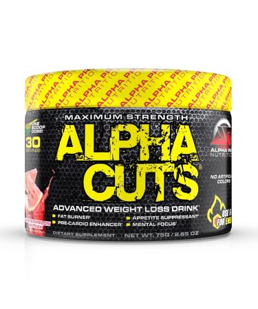 Alpha Pro Nutrition Alpha Cuts Fat Burner Thermogenic Men Women Pre Cardio Workout Weight Loss Drink CLA Watermelon