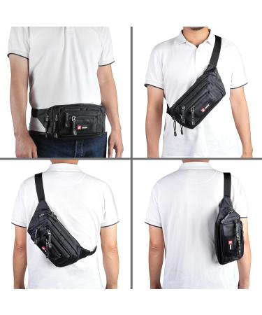 Airzyx Waterproof Belt Pocket - Multifunctional Hip Bag for Travel & Hiking | Unisex Black Outdoor Waist Pack - Buy Online on GoSupps.com