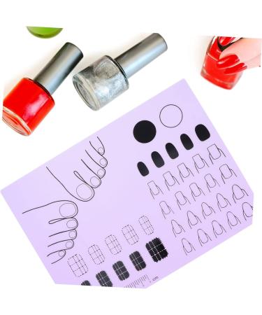 POPETPOP Silicone manicure pad fingernail mat silicone acrylic nail mat manicure mat silicone manicure art mat manicure tools acrylic manicure mat Silica gel coloring nail polish purple 28x20cm Purple - Buy Online on GoSupps.com