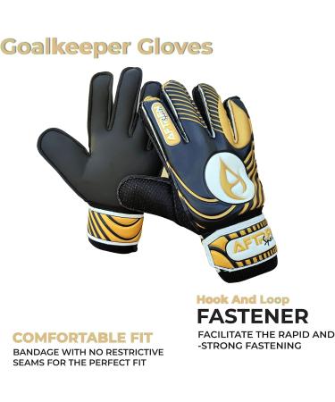 Aftren Football Goalkeeper Gloves for Kids & Adults | Super Grip Palm | Junior 4 Gold Protection - Buy Online on GoSupps.com