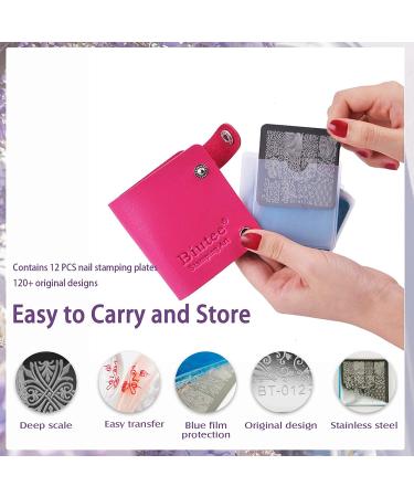 Biutee Nail Stamper Kit - Stamping Plate Set with Silicone Stamper & Scraper - Holiday Nail Art Supplies with Storage Bag - Buy Online on GoSupps.com