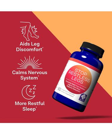 MD.Life Restless Leg Relief Capsules - 60 Count with Vitamin D3 & Curcumin for Rested Legs, Restful Sleep, and Joint Health - Buy Online on GoSupps.com