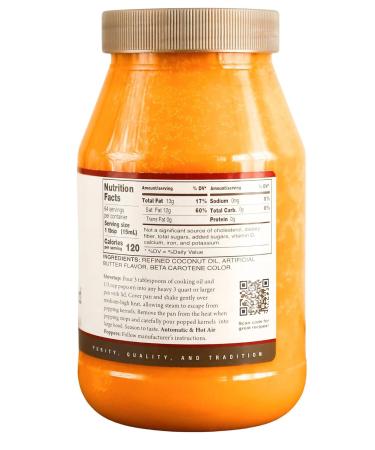 Golden Barrel Butter Flavored Coconut Oil - 32 Fl Oz (Pack of 1) - Premium Quality - Buy Online on GoSupps.com