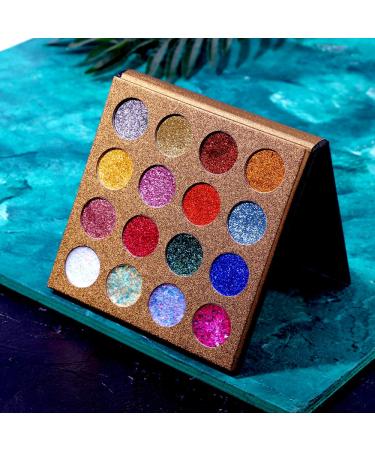 UCANBE 16 Shade Pro Glitter Eyeshadow Palette - Sparkle and Shine with Professional Quality - Buy Online on GoSupps.com