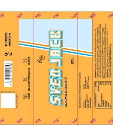 Buy Sven Jack Energy Cake - Chocolate Orange Oatmeal Bar 125g | Low Sugar Long-Chain Carbs | 24 Pack | Healthy Snack - Buy Online on GoSupps.com