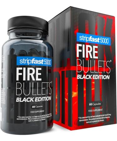 Stripfast5000 Fire Bullets Max Strength Black Edition for Women & Men - Keto Friendly -1 Count (Pack of 1)