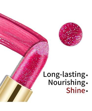 Boobeen Glitter Lipstick - Hydrating Lip Balm with Metallic Finish - Highly Pigmented Lip Color for Women and Girls - Buy Online on GoSupps.com