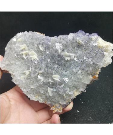 Natural Crystal Rough 403.9gNatural Rare Purple Fluorite and Fluorite Aluminum Gypsum associated Specimen Stone - Buy Online on GoSupps.com