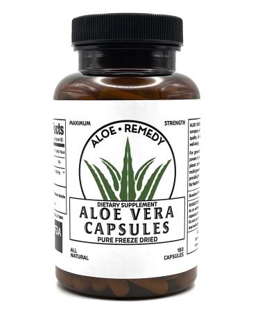 Aloe Remedy Maximum Strength Freeze-Dried Aloe Vera Capsules for IC & BPS (180 Capsules - 60 Days)