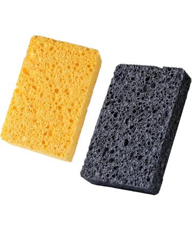 Kitchen Sponge Dish Sponge 12Pcs Non-Scratch Scrub Sponge Absorbent Kitchen Sponges Quick Foaming Dish Scrubber Pads for Effortless Cleaning Dishes Pots Pans Black - Buy Online on GoSupps.com