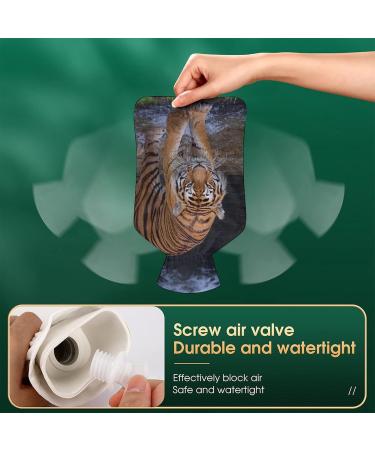 Wildtiger Hot Water Bottle with Plush Cover - Hand Warmer for Adults & Children | 26.5x15.3cm - International Shipping - Buy Online on GoSupps.com