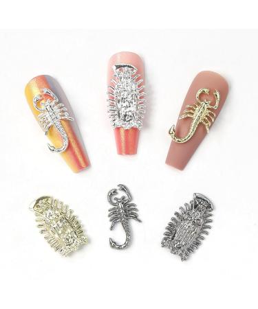 FEIlei Embossed Nail Charms 3D Scorpion Nail Art Accessories for DIY Nail Art Design Nail Art Decoration Jewelry Making - Buy Online on GoSupps.com