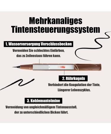 EONFAVE Waterproof Brown Eyeliner Pen Long Lasting Liquid Eyeliner for Eyes and Face Pigmented and Smudge Resistant - Buy Online on GoSupps.com