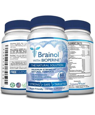 Fungavir Brainol - Targeted Brain Support Supplement - B Vitamins Magnesium Amino Acids St. John's Wort Phosphatidylserine Ginkgo Biloba - Vegan-Friendly - 60 Capsules - 1 Month Supply 60 Count (Pack of 1) - Buy Online on GoSupps.com