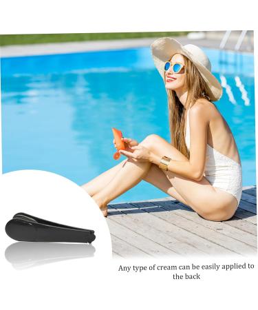 Back Applicator Long Handle Lotion Applicator for Back Portable Travel Self Sunscreen Applicator with Long Reach Folding Handle for Elderly Women (Black) - Buy Online on GoSupps.com