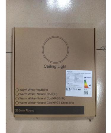 24W RGB LED Ceiling Lamp with Remote Control | Dimmable 4000K Color Change Panel for Kids' Bedroom Living Room & Bathroom - 29.5cm Peasur - Buy Online on GoSupps.com