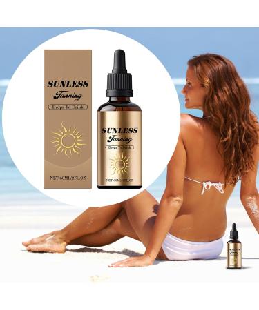 Gouttes Autobronzantes Sans Soleil - 60ml Gouttes Autobronzantes Absorber Produit | Bronzant Visage & Corps clat Naturel Hommes Femmes Types de Peau S che Sensible - Buy Online on GoSupps.com