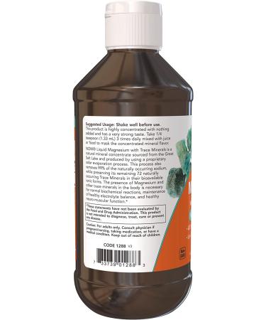 Now Foods Liquid Magnesium with Trace Minerals - 8 oz | Supports Muscle & Nerve Health - Buy Online on GoSupps.com