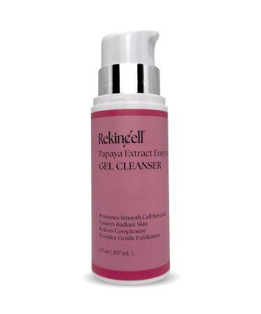 Papaya Extract Enzyme Exfoliating Gel Cleanser Salicylic Acid Facial Cleanser for Radiant Skin - Oil Cleanser for Face - Gentle Facial Skin Care - Pore Cleaner - 7 fl oz Orange