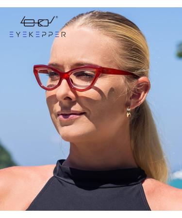 Eyekepper 4-Pack Cat-Eye Reading Glasses for Women | Stylish +2.25 Strength | Chic Readers Set - Buy Online on GoSupps.com