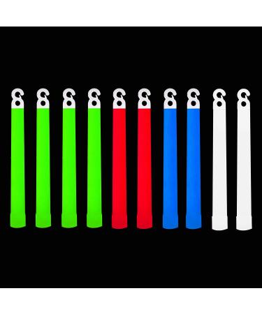 (10 Pack) Military Chemical Light Sticks - 12 Hour Duration - Multi Color Green, Red, White, Blue - Emergency Kits, Survival & Camping - Hurricane & Disasters - Buy Online on GoSupps.com