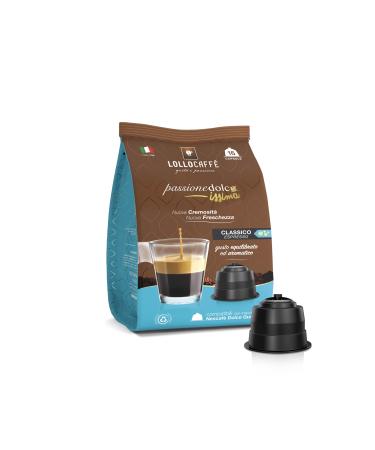 Lollo Caff Llo Classic Coffee Capsules Compatible with Nesca Dolce Gusto (Pack of 96)