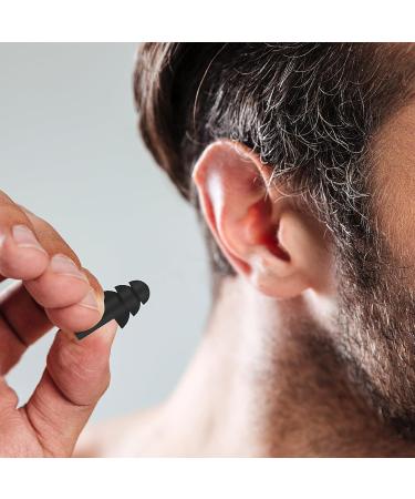 Buy Noise Cancelling Earplugs for Sleeping - 8 Pairs Reusable Silicone Waterproof Soft Ear Protection for Swimming Snoring & Noisy Environments - Buy Online on GoSupps.com