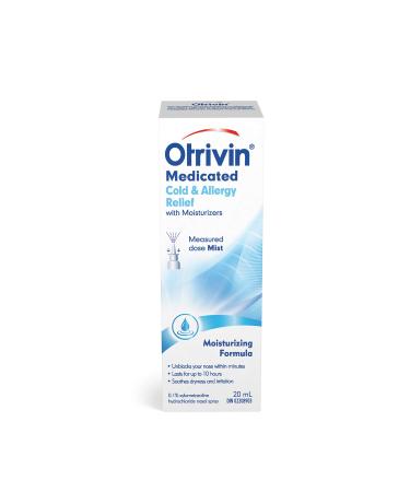 Otrivin Cold and Allergy Measured Dose Pump with Moisturizer 20ml 30 mL Moisture